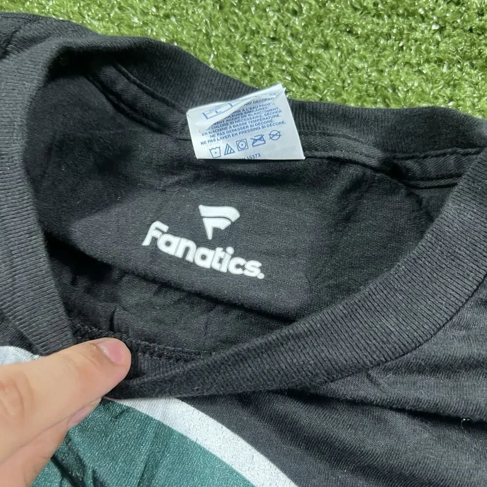 New York Jets Shirt Fanatics Men's Black Tee L Football NWOT
